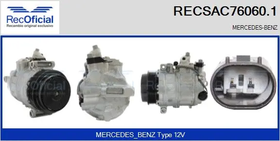 Compressor, air conditioning (RECSAC76060.1)