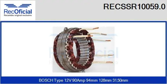 Stator, alternator (RECSSR10059.0)