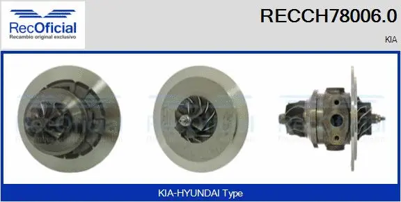 Core assembly, turbocharger (RECCH78006.0)