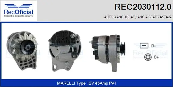 Alternator (REC2030112.0)