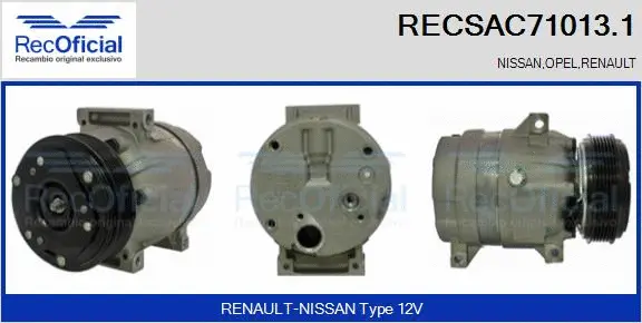 Compressor, air conditioning (RECSAC71013.1)