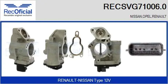 EGR Valve (RECSVG71006.0)