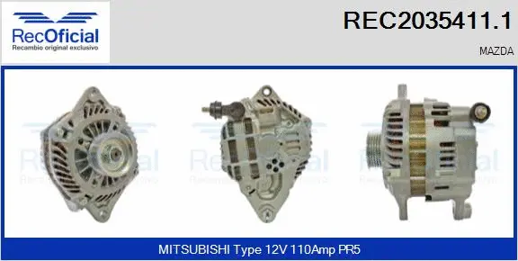 Alternator (REC2035411.1)