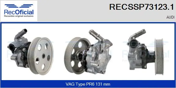Hydraulic Pump, steering (RECSSP73123.1)