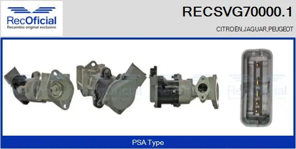 EGR Valve (RECSVG70000.1)