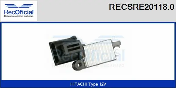 Alternator Regulator (RECSRE20118.0)
