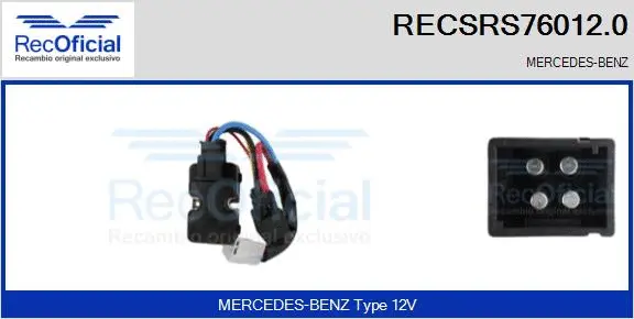 Resistor, interior blower (RECSRS76012.0)