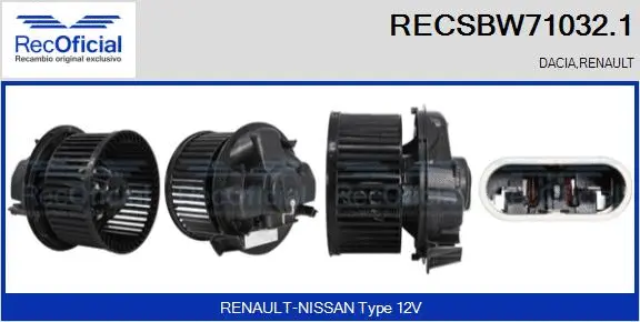 Interior Blower (RECSBW71032.1)