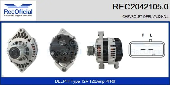Alternator (REC2042105.0)