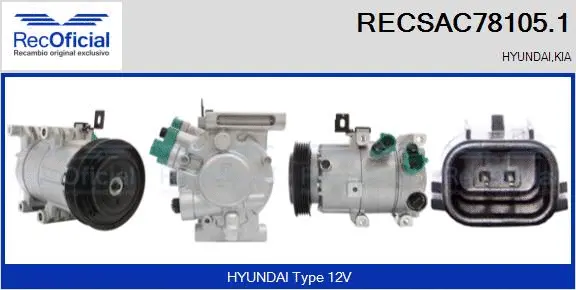 Compressor, air conditioning (RECSAC78105.1)
