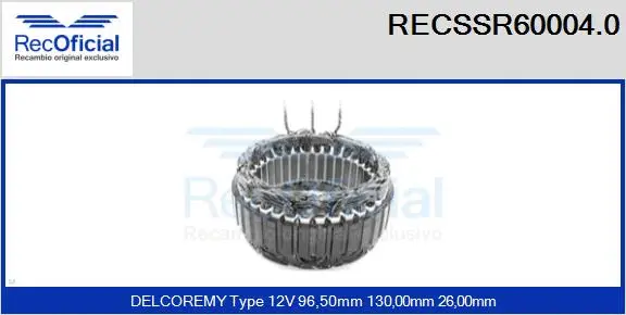 Stator, alternator (RECSSR60004.0)