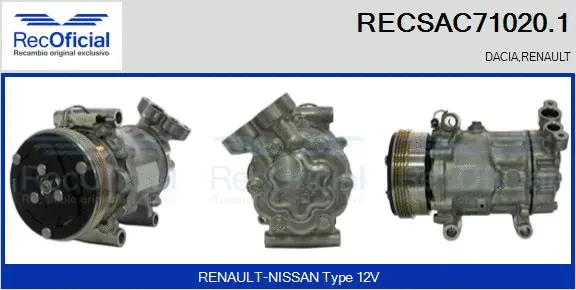 Compressor, air conditioning (RECSAC71020.1)