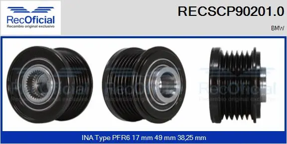 Belt Pulley, alternator (RECSCP90201.0)
