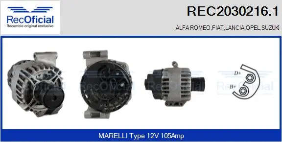 Alternator (REC2030216.1)