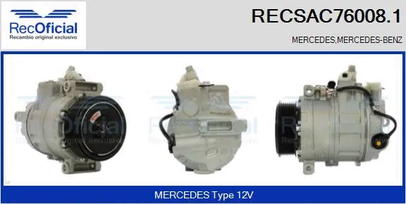 Compressor, air conditioning (RECSAC76008.1)