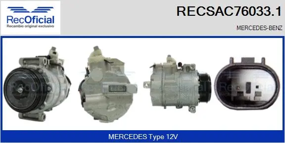 Compressor, air conditioning (RECSAC76033.1)