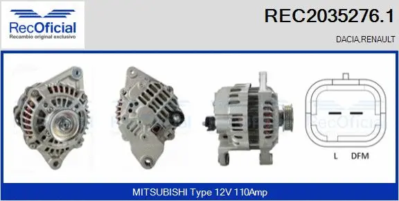 Alternator (REC2035276.1)