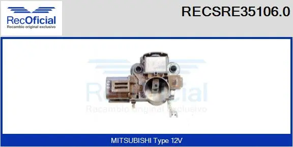 Alternator Regulator (RECSRE35106.0)