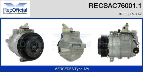 Compressor, air conditioning (RECSAC76001.1)
