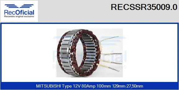 Stator, alternator (RECSSR35009.0)