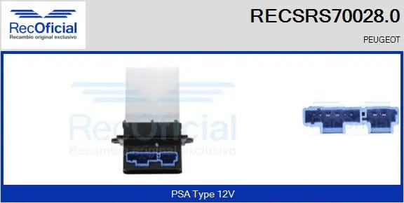 Resistor, interior blower (RECSRS70028.0)