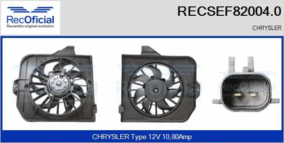 Electric Motor, radiator fan (RECSEF82004.0)