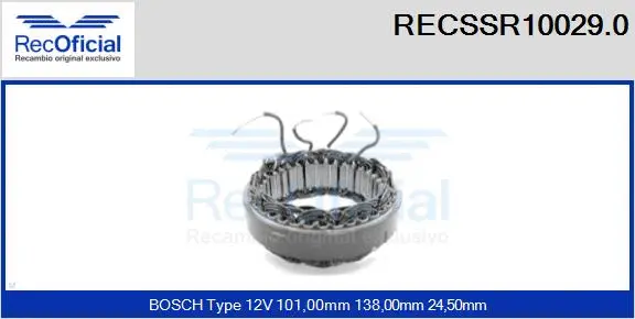 Stator, alternator (RECSSR10029.0)