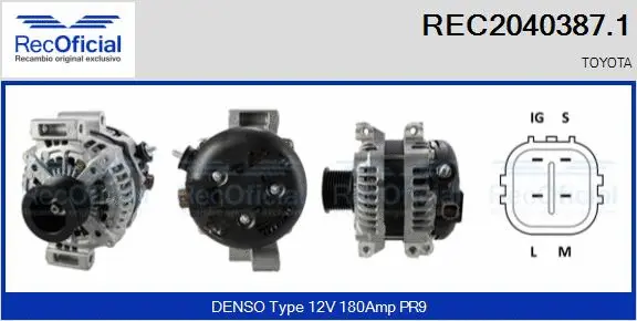 Alternator (REC2040387.1)