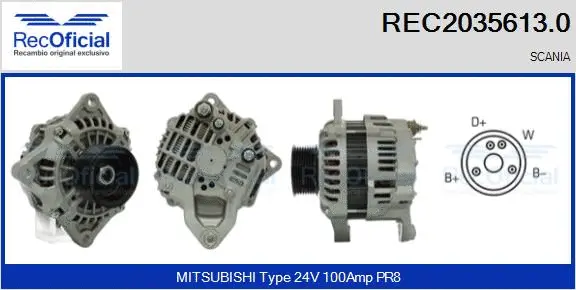 Alternator (REC2035613.0)