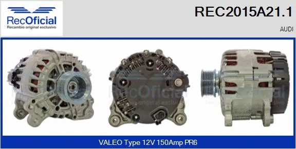 Alternator (REC2015A21.1)