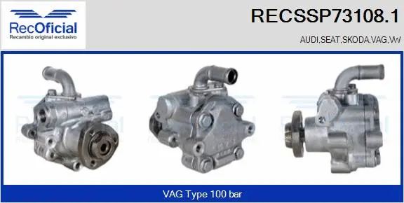 Hydraulic Pump, steering (RECSSP73108.1)