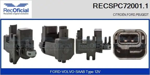 Pressure Converter, exhaust control (RECSPC72001.1)