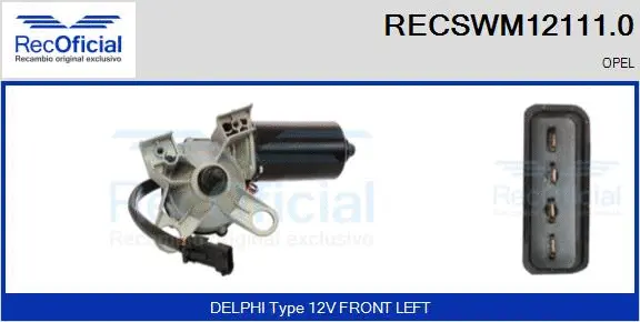 Wiper Motor (RECSWM12111.0)