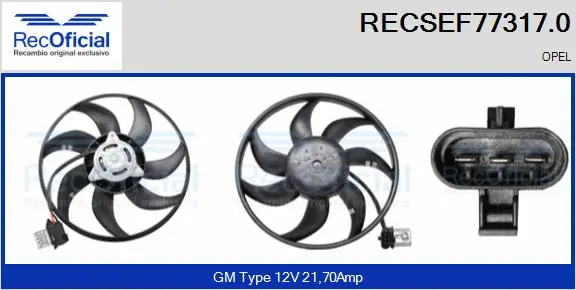 Fan, engine cooling (RECSEF77317.0)