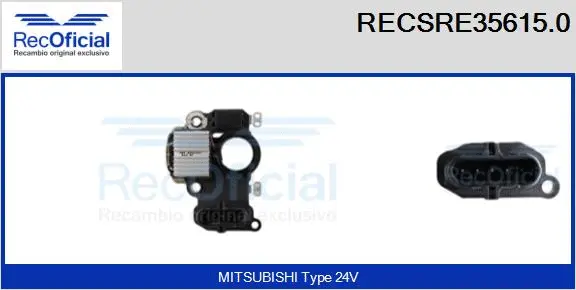 Alternator Regulator (RECSRE35615.0)