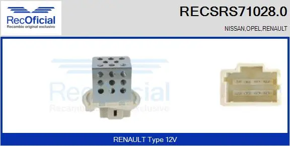 Resistor, interior blower (RECSRS71028.0)