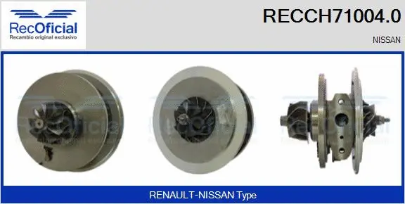 Core assembly, turbocharger (RECCH71004.0)