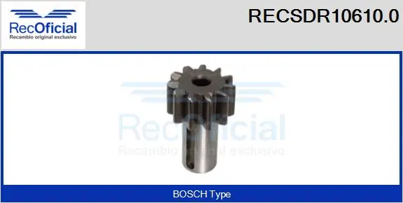Pinion, starter (RECSDR10610.0)