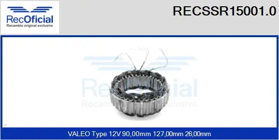 Stator, alternator (RECSSR15001.0)