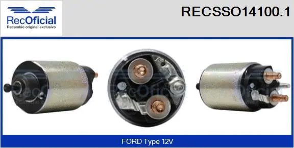 Solenoid Switch, starter (RECSSO14100.1)