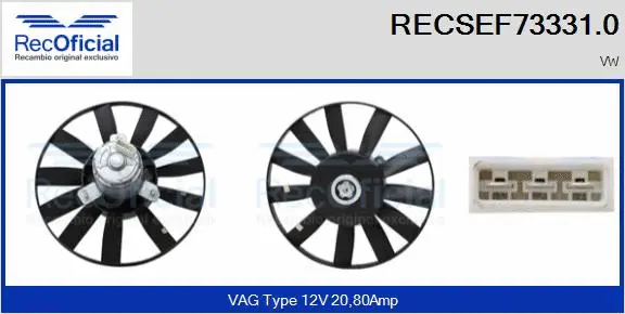 Fan, engine cooling (RECSEF73331.0)