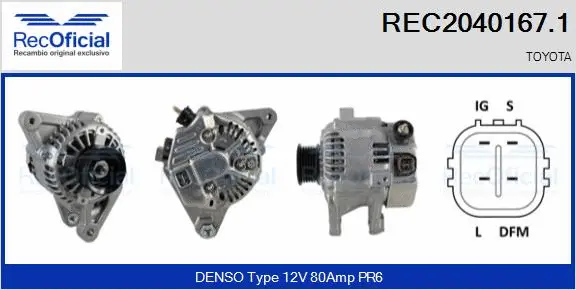 Alternator (REC2040167.1)