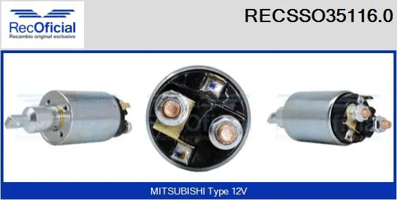 Solenoid Switch, starter (RECSSO35116.0)