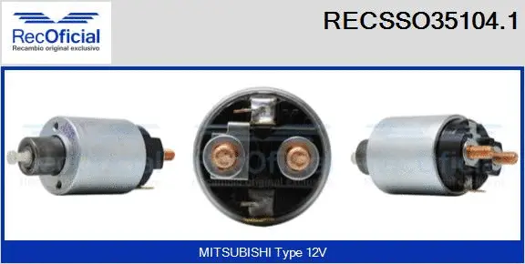 Solenoid Switch, starter (RECSSO35104.1)