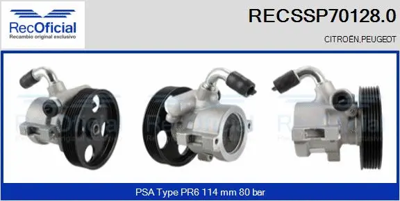 Hydraulic Pump, steering (RECSSP70128.0)