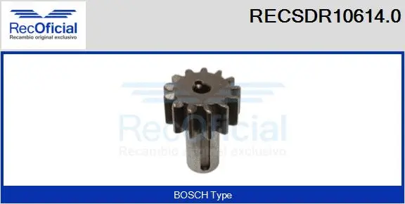 Pinion, starter (RECSDR10614.0)