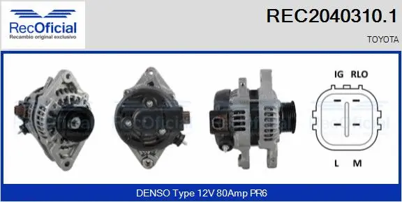 Alternator (REC2040310.1)