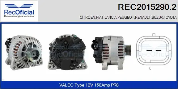 Alternator (REC2015290.2)