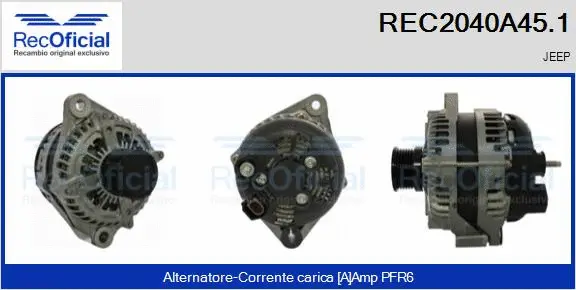 Alternator (REC2040A45.1)