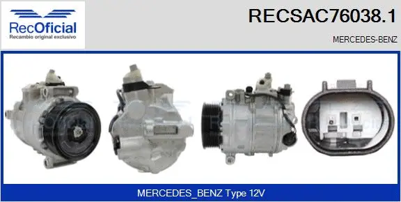 Compressor, air conditioning (RECSAC76038.1)